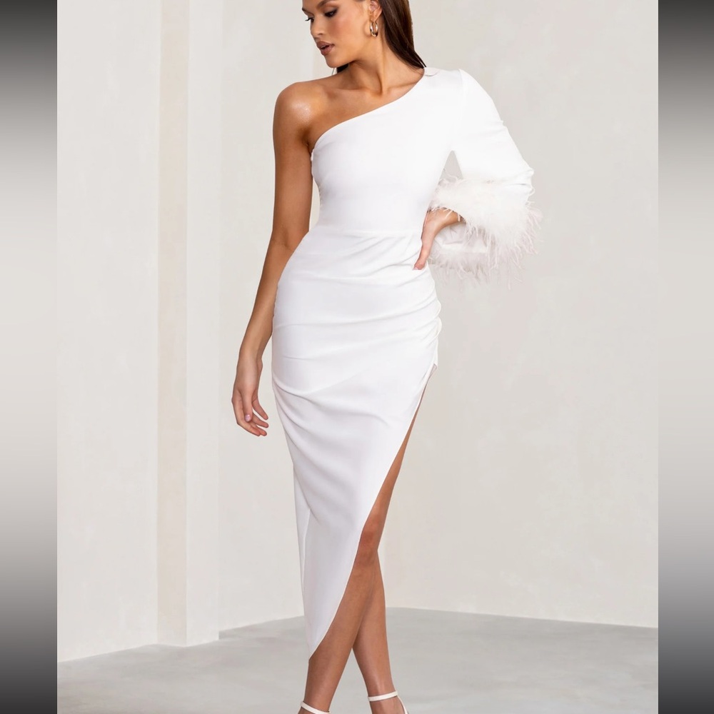 COPY - White one shoulder Club L London dress